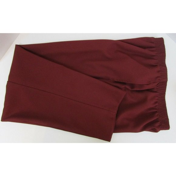 BonWorth Jacket Pants Top Size Petite M Career Casual Burgundy Red 3 Piece Set - Picture 8 of 11